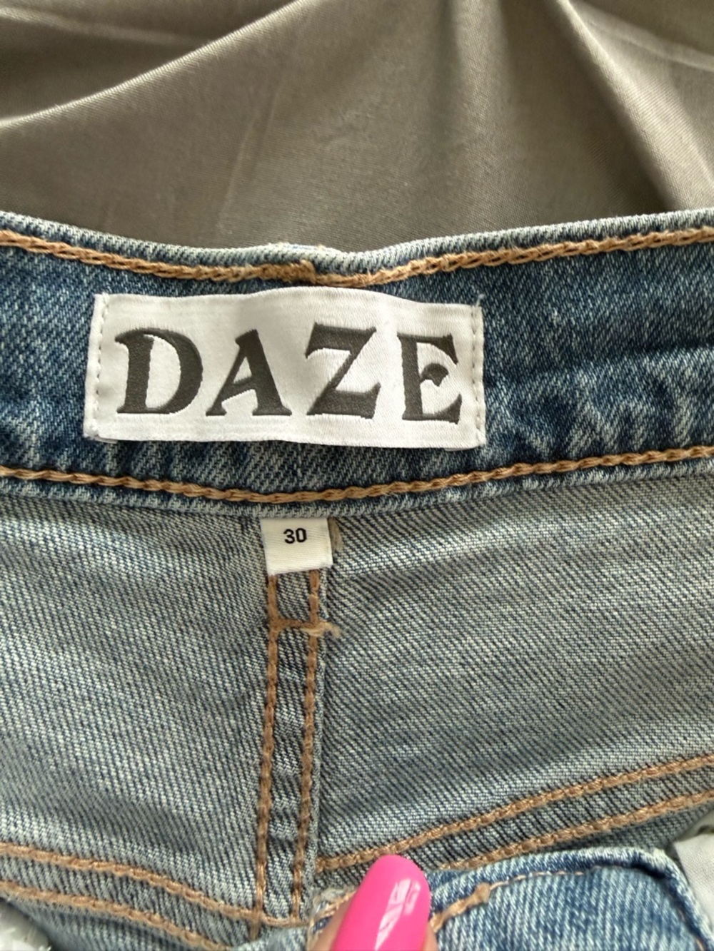 DAZE High-Rise Light Blue Wide-Leg Cuffed Jeans - Picture 5 of 6